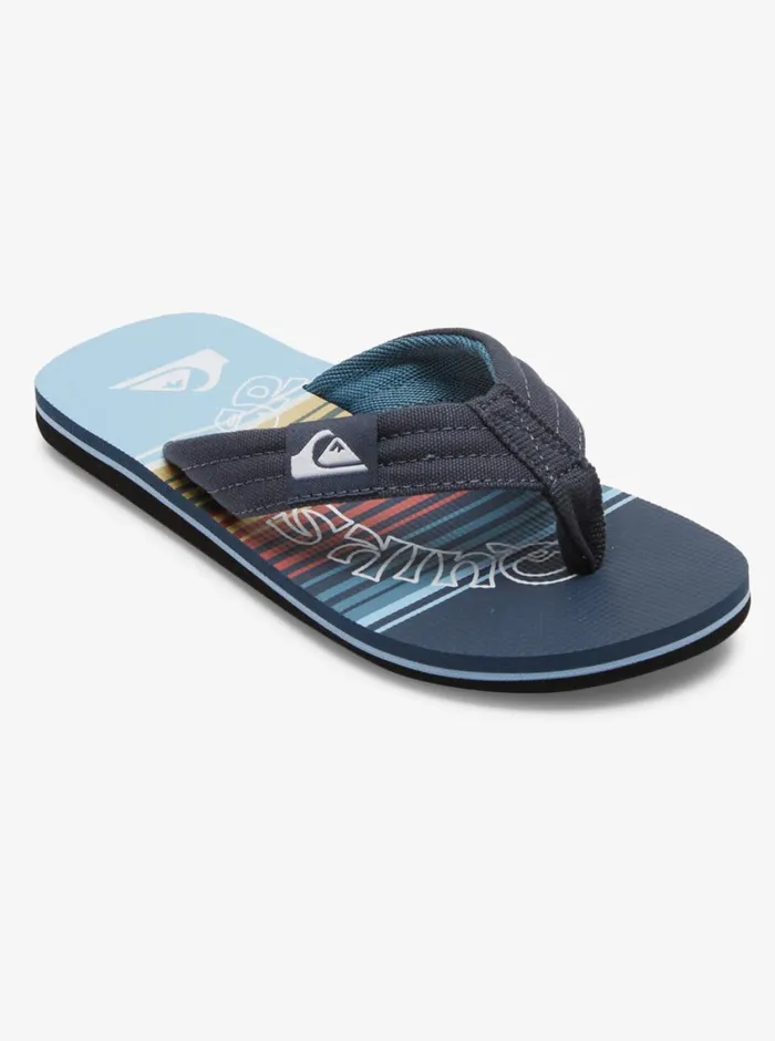 Quiksilver 816 Molokai Layback Sandals Blue 4 Boys Sandals