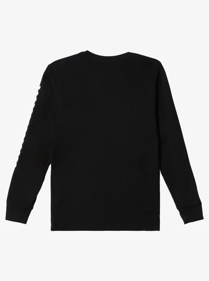 Quiksilver 816 Omni Check Long Sleeve TShirt Black Boys Tees Quiksilver 816 Omni Check Long Sleeve TShirt Black Boys Tees