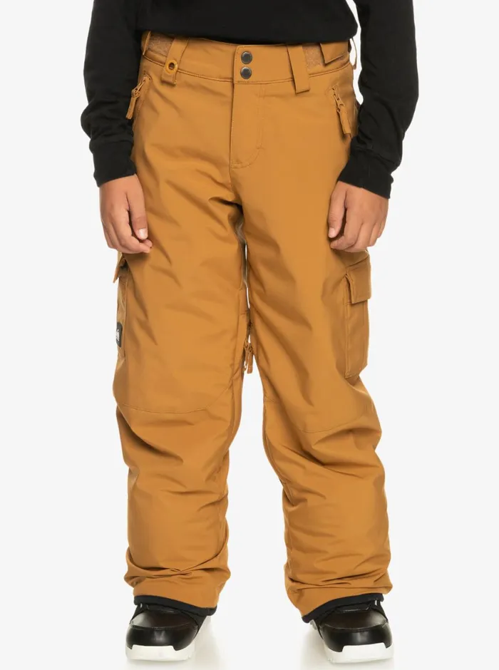 Quiksilver 816 Porter Snow Pants Bone Brown Boys Snow Pants