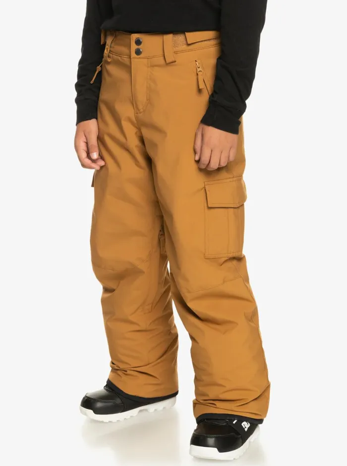 Quiksilver 816 Porter Snow Pants Bone Brown Boys Snow Pants