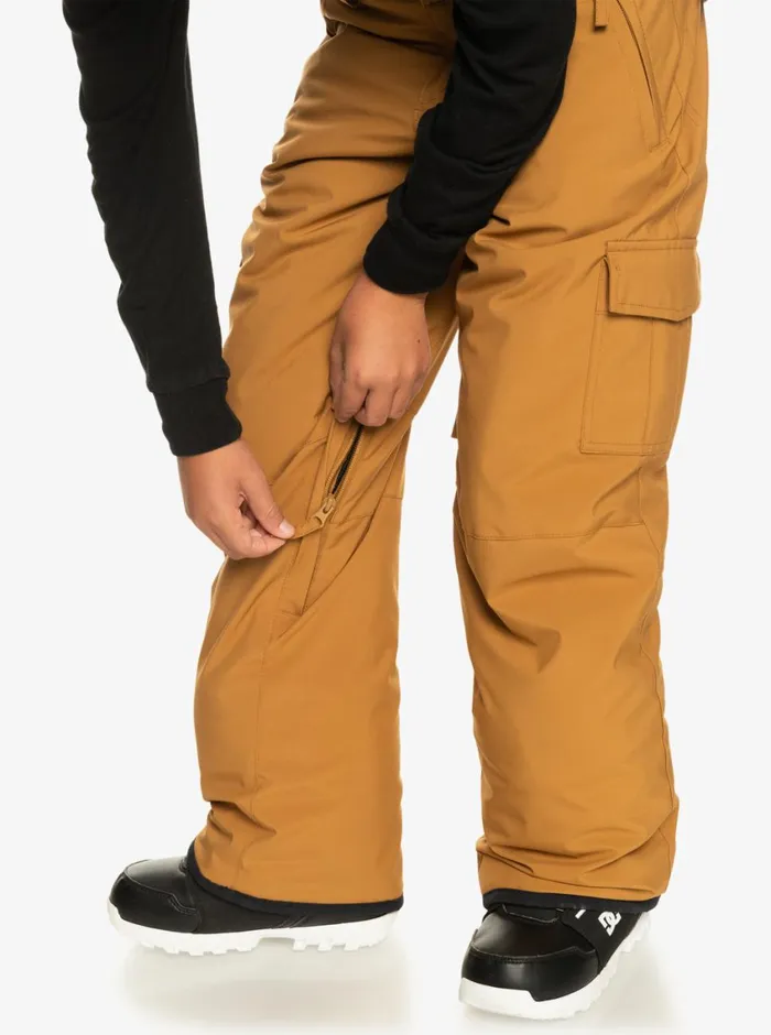 Quiksilver 816 Porter Snow Pants Bone Brown Boys Snow Pants
