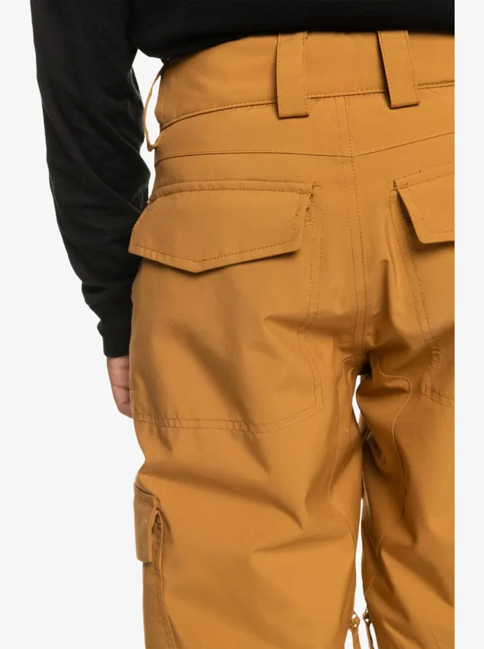 Quiksilver 816 Porter Snow Pants Bone Brown Boys Snow Pants
