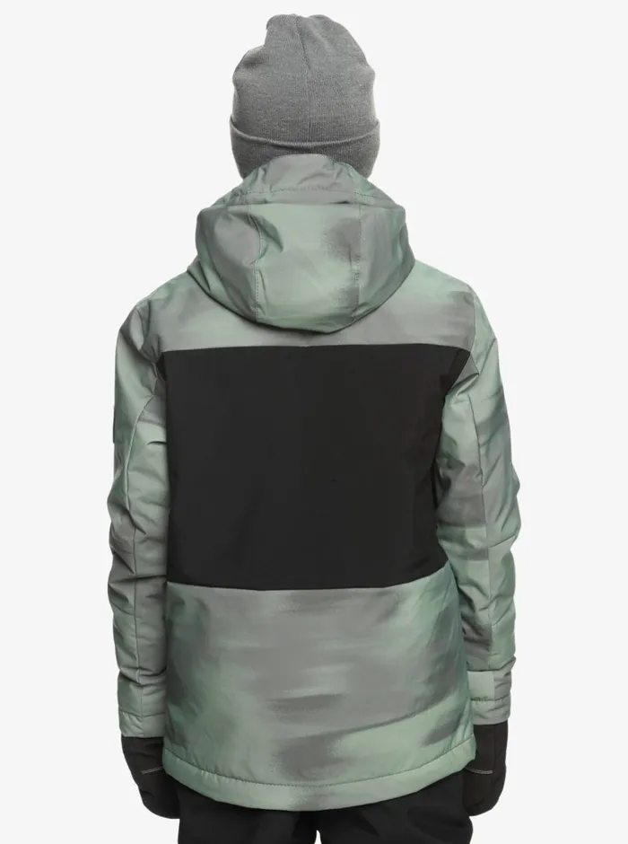Quiksilver 816 Side Hit Technical Snow Jacket Break Off Laurel Wreath Boys Snow Jackets