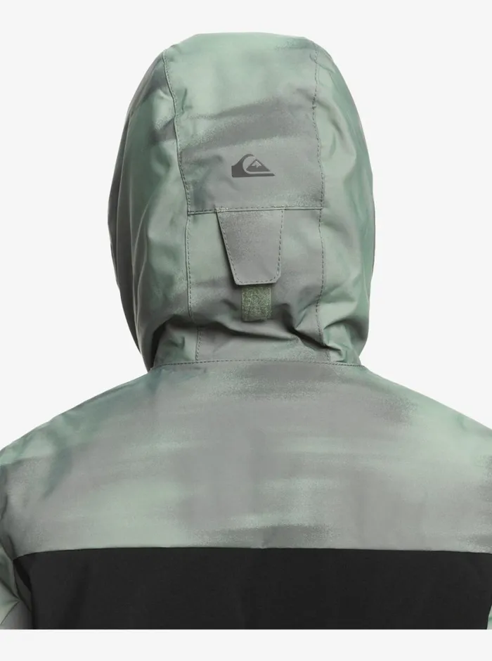 Quiksilver 816 Side Hit Technical Snow Jacket Break Off Laurel Wreath Boys Snow Jackets