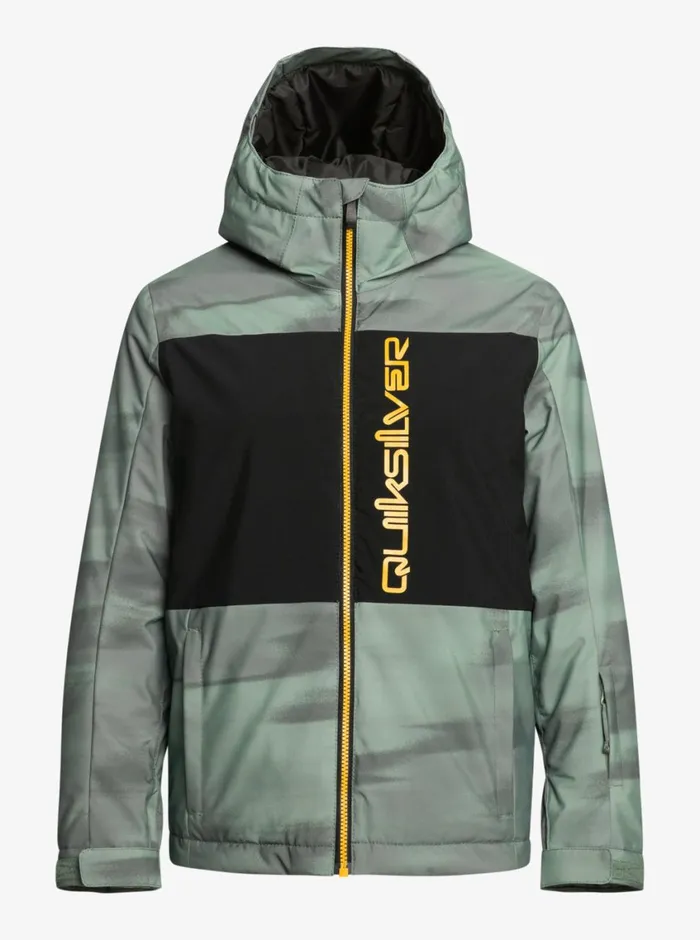 Quiksilver 816 Side Hit Technical Snow Jacket Break Off Laurel Wreath Boys Snow Jackets