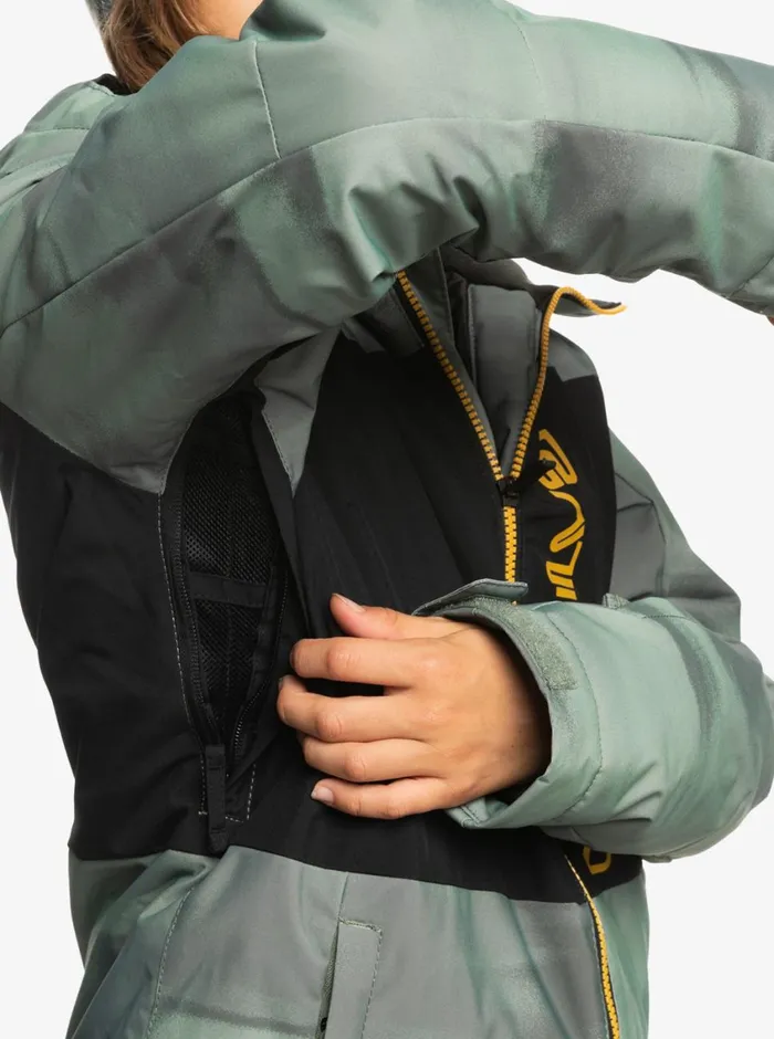 Quiksilver 816 Side Hit Technical Snow Jacket Break Off Laurel Wreath Boys Snow Jackets