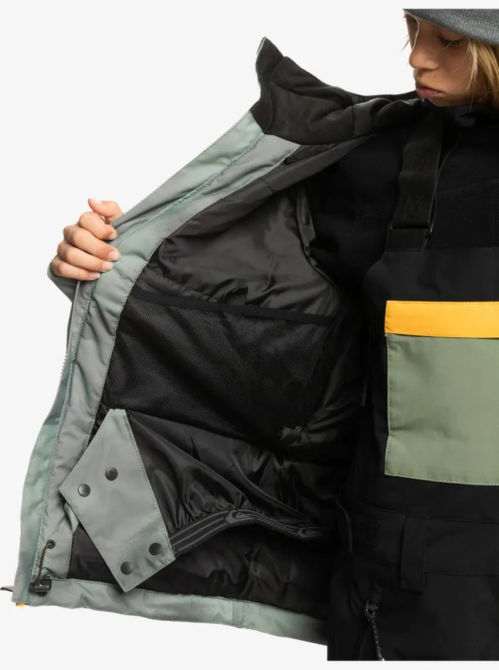 Quiksilver 816 Side Hit Technical Snow Jacket Break Off Laurel Wreath Boys Snow Jackets