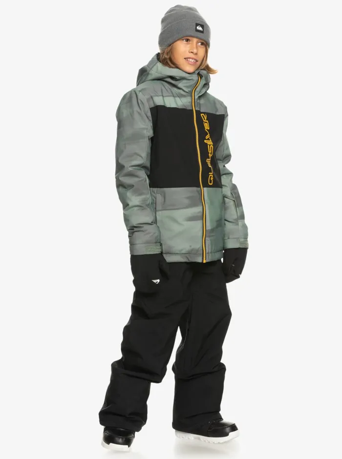 Quiksilver 816 Side Hit Technical Snow Jacket Break Off Laurel Wreath Boys Snow Jackets