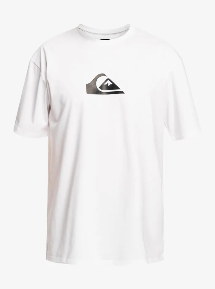Quiksilver 816 Solid Streak Short Sleeve UPF 50 Surf TShirt White Boys Rashguards Quiksilver 816 Solid Streak Short Sleeve UPF 50 Surf TShirt White Boys Rashguards