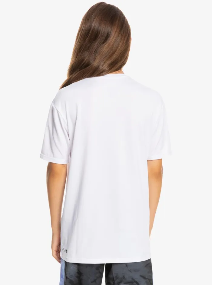Quiksilver 816 Solid Streak Short Sleeve UPF 50 Surf TShirt White Boys Rashguards Quiksilver 816 Solid Streak Short Sleeve UPF 50 Surf TShirt White Boys Rashguards