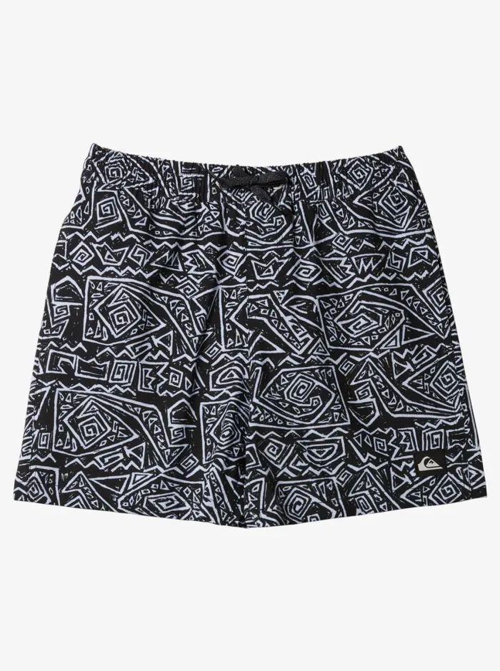 Quiksilver 816 Surfsilk Mix Volley 14034 Elastic Waist Shorts Black Boys Boardshorts Quiksilver 816 Surfsilk Mix Volley 14034 Elastic Waist Shorts Black Boys Boardshorts