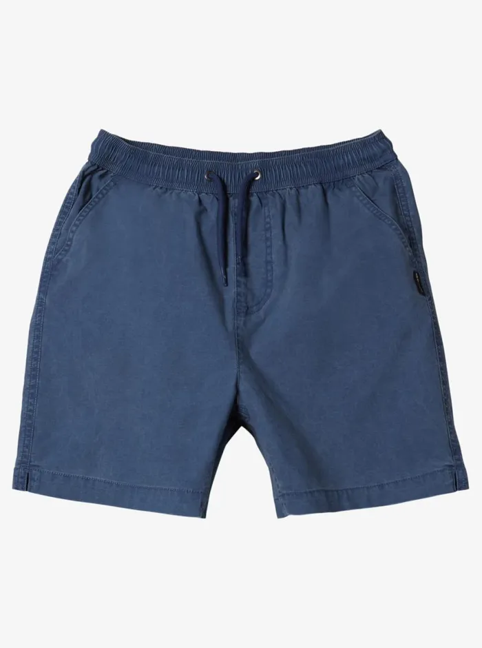 Quiksilver 816 Taxer Elastic Waist Shorts Crown Blue Boys Shorts