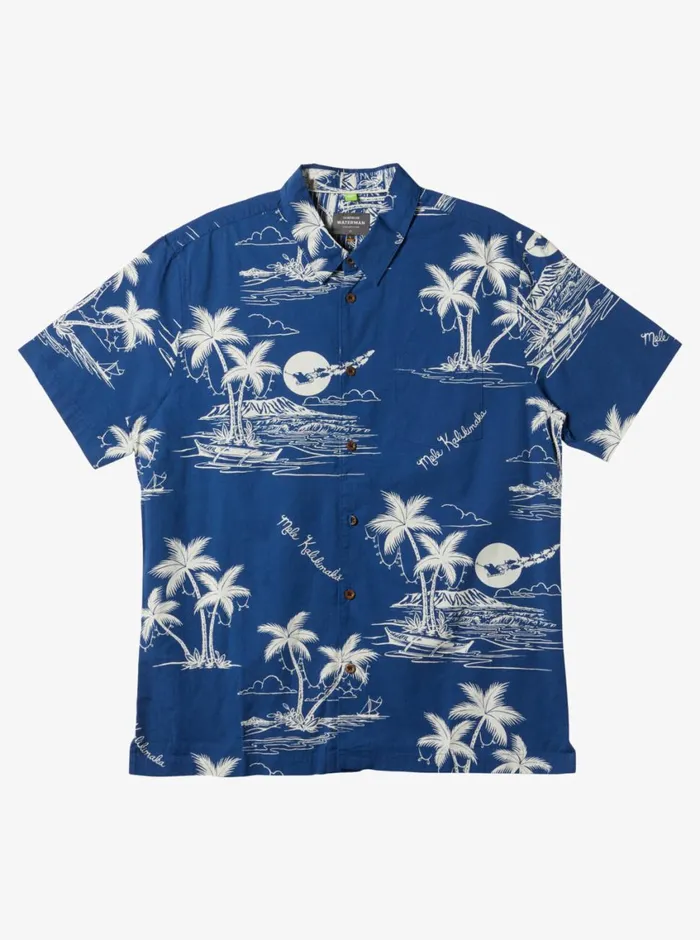 Quiksilver Ahi Holiday Woven Shirt Ahi Holiday Estate Blue MensWaterman Shirts and Polos Quiksilver Ahi Holiday Woven Shirt Ahi Holiday Estate Blue MensWaterman Shirts and Polos