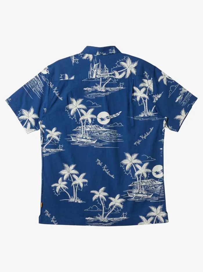 Quiksilver Ahi Holiday Woven Shirt Ahi Holiday Estate Blue MensWaterman Shirts and Polos Quiksilver Ahi Holiday Woven Shirt Ahi Holiday Estate Blue MensWaterman Shirts and Polos