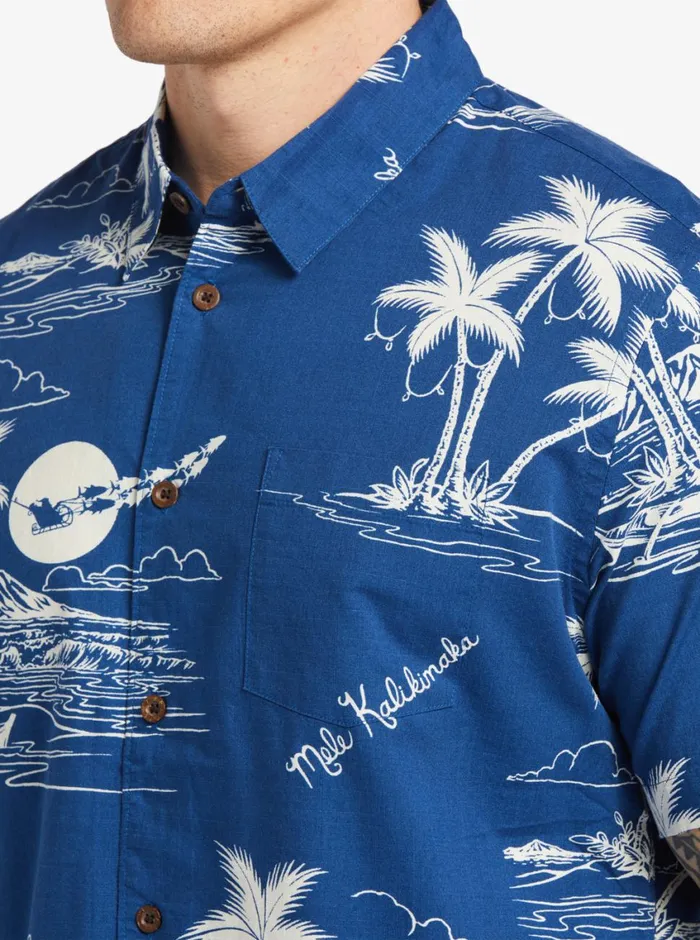 Quiksilver Ahi Holiday Woven Shirt Ahi Holiday Estate Blue MensWaterman Shirts and Polos Quiksilver Ahi Holiday Woven Shirt Ahi Holiday Estate Blue MensWaterman Shirts and Polos