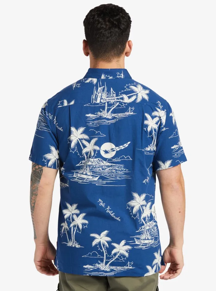 Quiksilver Ahi Holiday Woven Shirt Ahi Holiday Estate Blue MensWaterman Shirts and Polos Quiksilver Ahi Holiday Woven Shirt Ahi Holiday Estate Blue MensWaterman Shirts and Polos