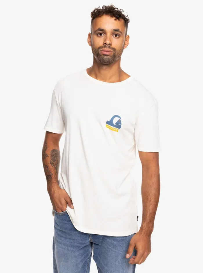 Quiksilver Andy Y Andy TShirt Snow White Mens Tees Quiksilver Andy Y Andy TShirt Snow White Mens Tees