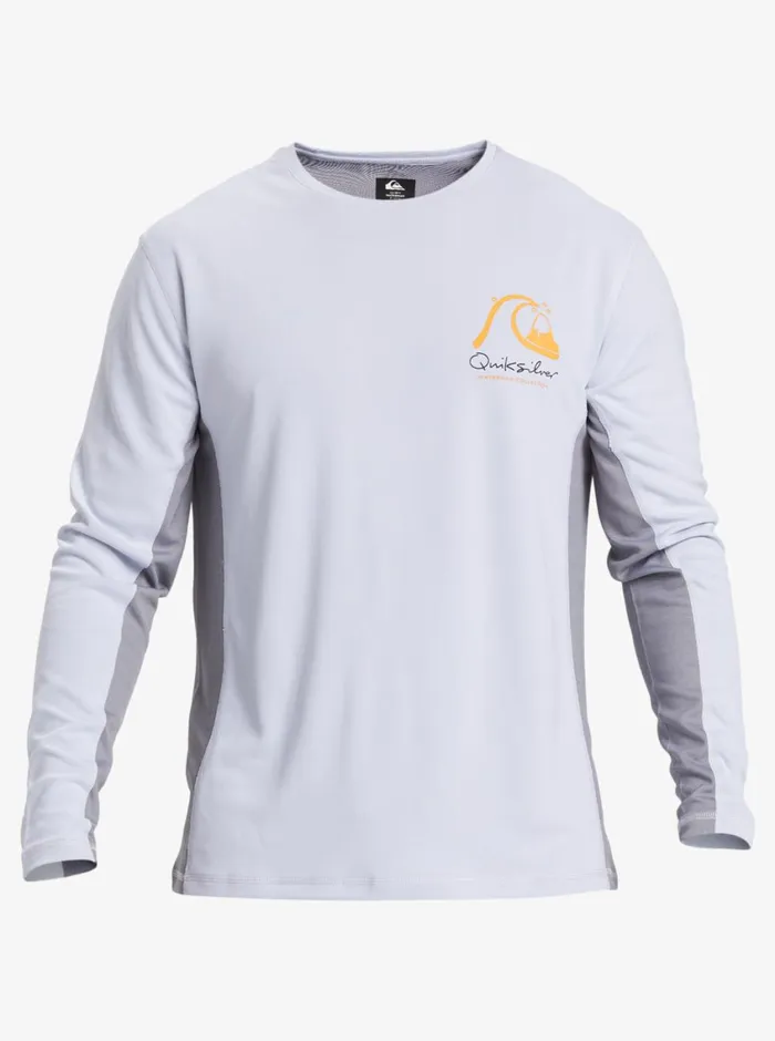 Quiksilver Bamboo Check 2 UPF 50 Long Sleeve Surf Tee White MensWaterman Rashguards Quiksilver Bamboo Check 2 UPF 50 Long Sleeve Surf Tee White MensWaterman Rashguards
