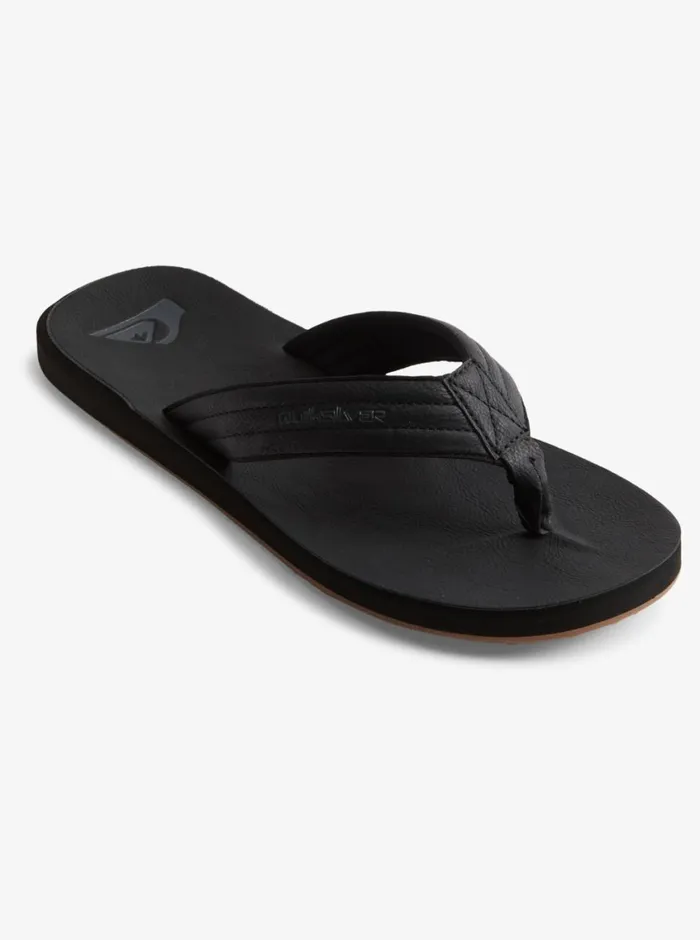 Quiksilver Carver Nubuck Sandals Solid Black Mens Sandals