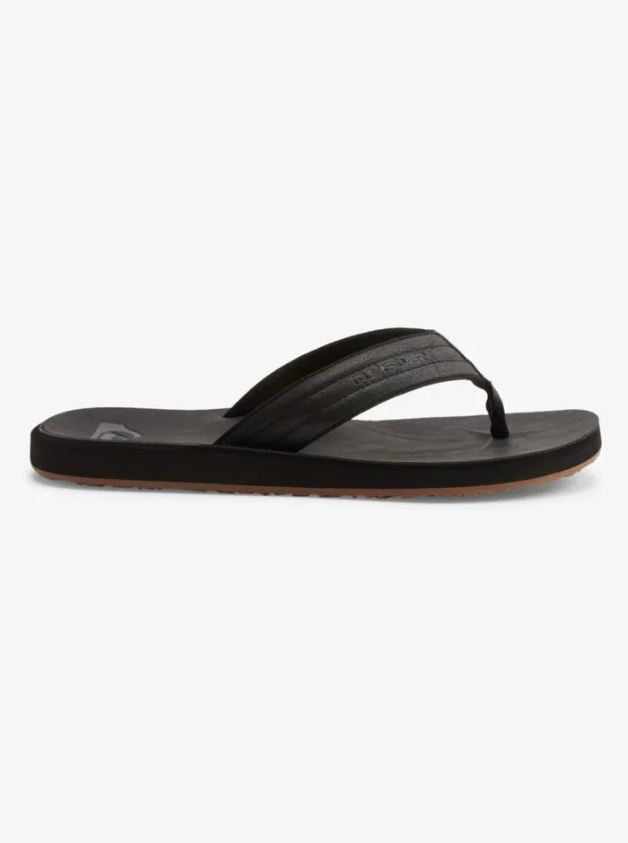 Quiksilver Carver Nubuck Sandals Solid Black Mens Sandals