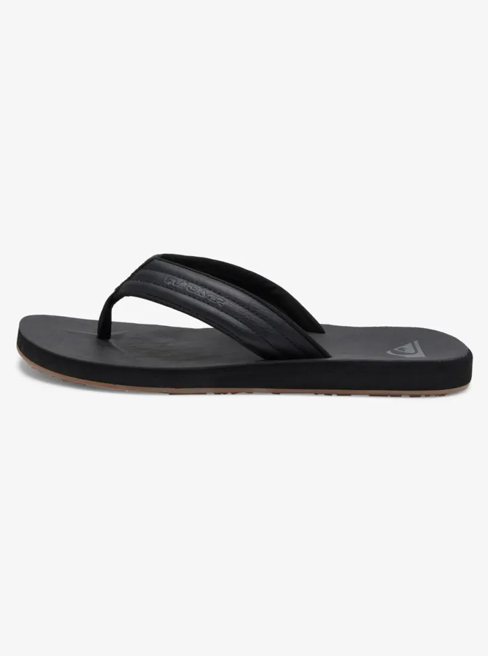 Quiksilver Carver Nubuck Sandals Solid Black Mens Sandals