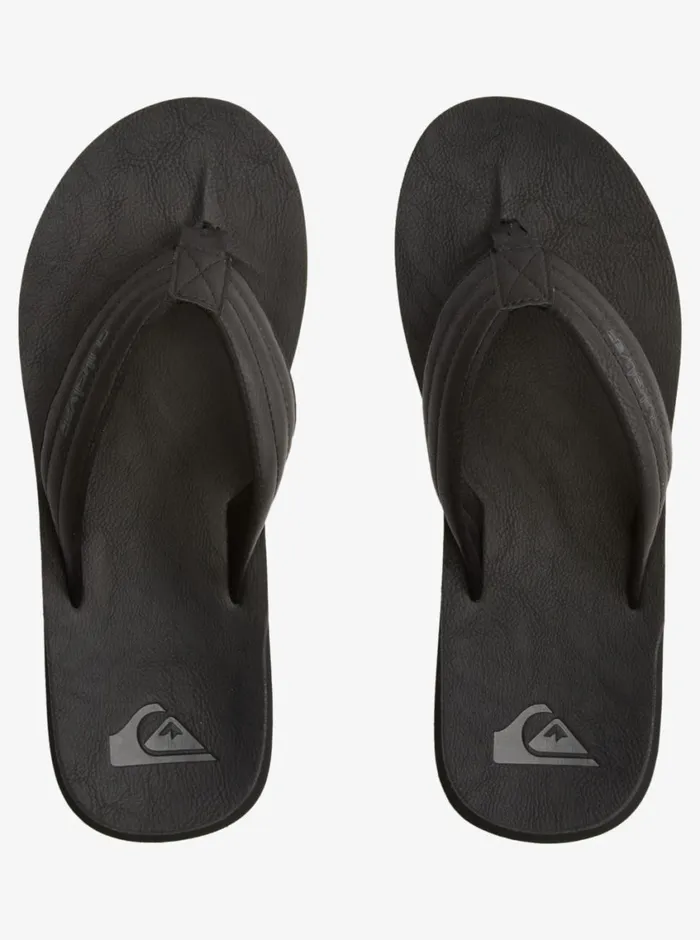 Quiksilver Carver Nubuck Sandals Solid Black Mens Sandals