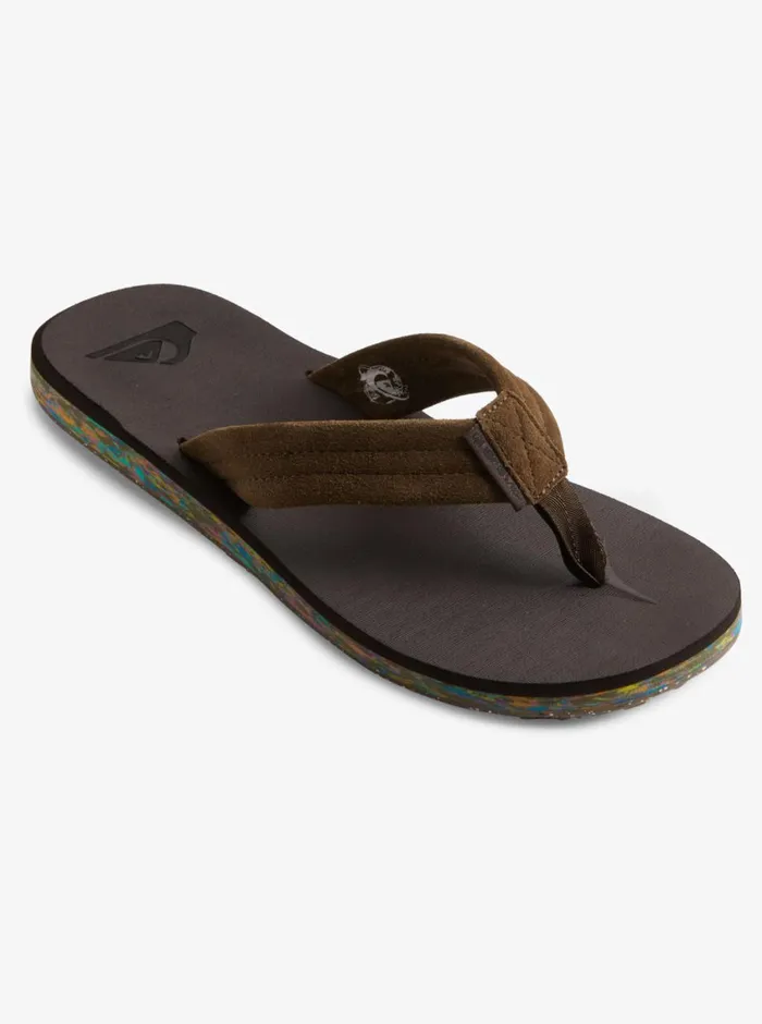 Quiksilver Carver Suede Recycled Sandals Brown 2 Mens Sandals
