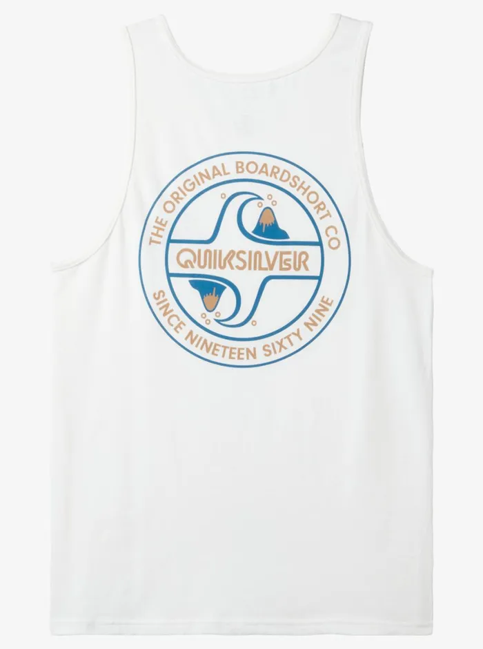 Quiksilver Circle Back Tank Top White Mens Tees