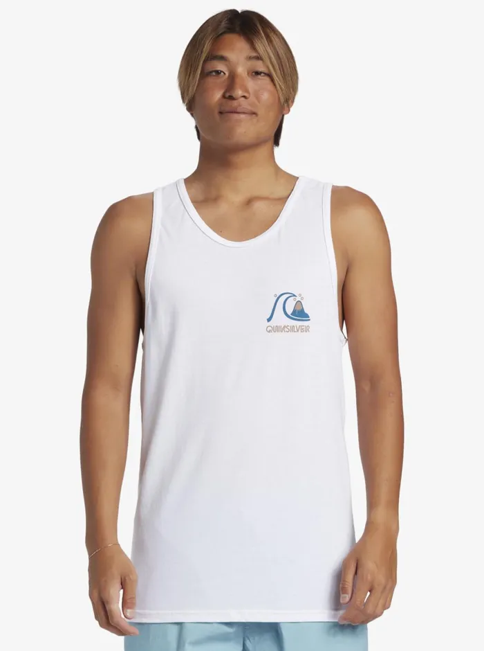 Quiksilver Circle Back Tank Top White Mens Tees