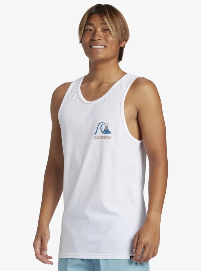 Quiksilver Circle Back Tank Top White Mens Tees