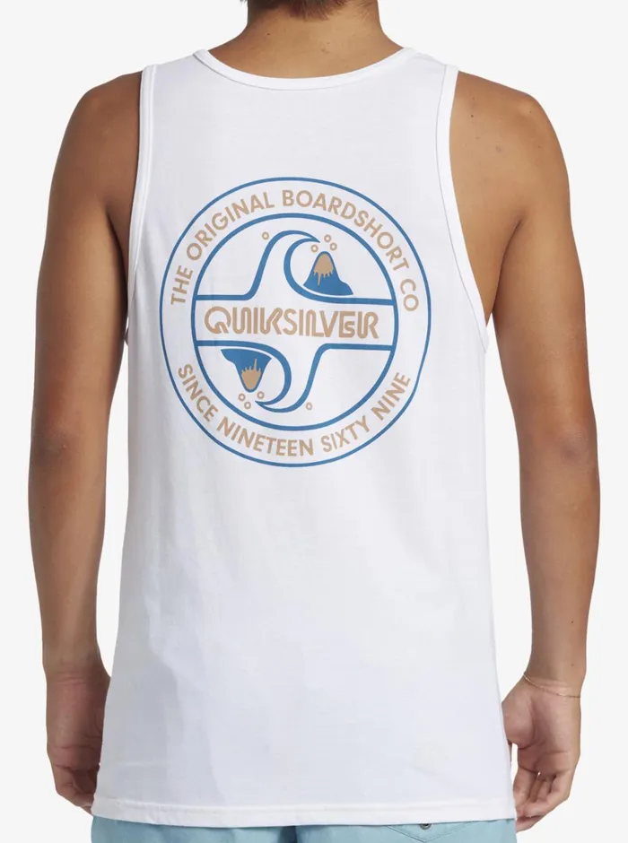 Quiksilver Circle Back Tank Top White Mens Tees