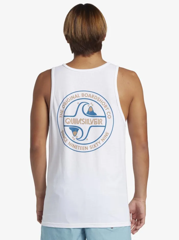 Quiksilver Circle Back Tank Top White Mens Tees