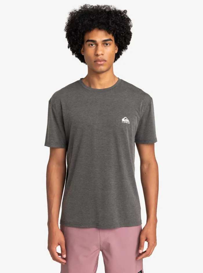 Quiksilver Coastal Run TShirt Black Heather Mens Tees Quiksilver Coastal Run TShirt Black Heather Mens Tees