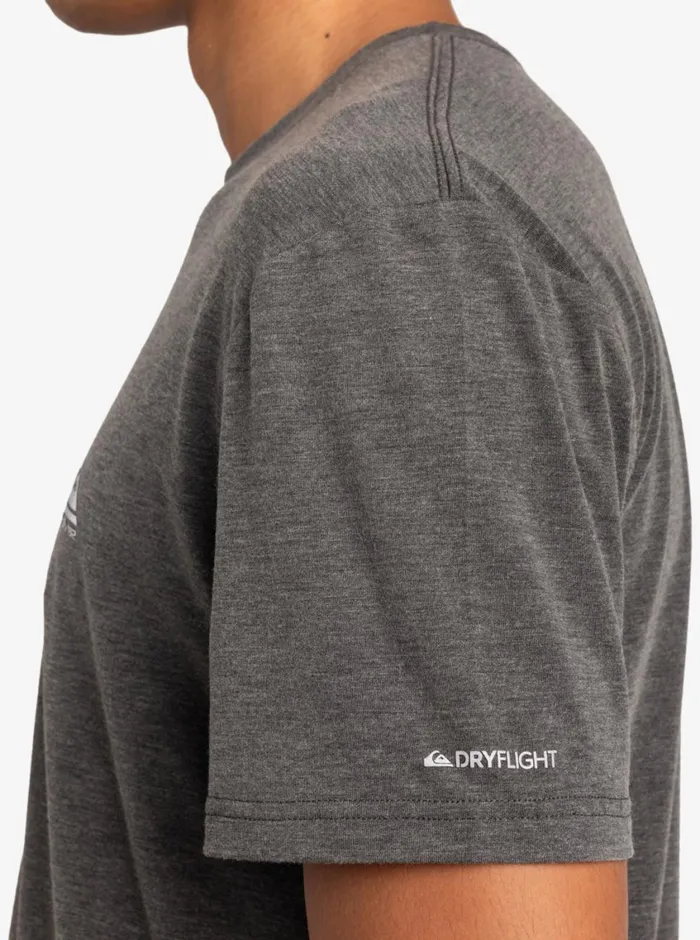 Quiksilver Coastal Run TShirt Black Heather Mens Tees Quiksilver Coastal Run TShirt Black Heather Mens Tees