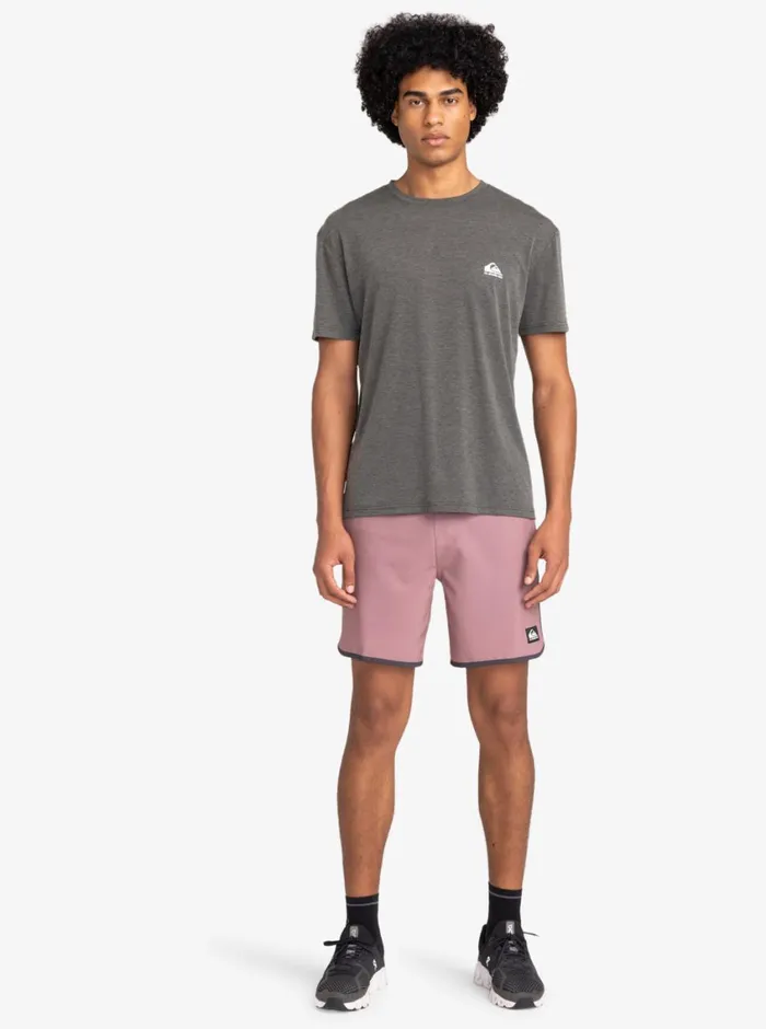 Quiksilver Coastal Run TShirt Black Heather Mens Tees Quiksilver Coastal Run TShirt Black Heather Mens Tees