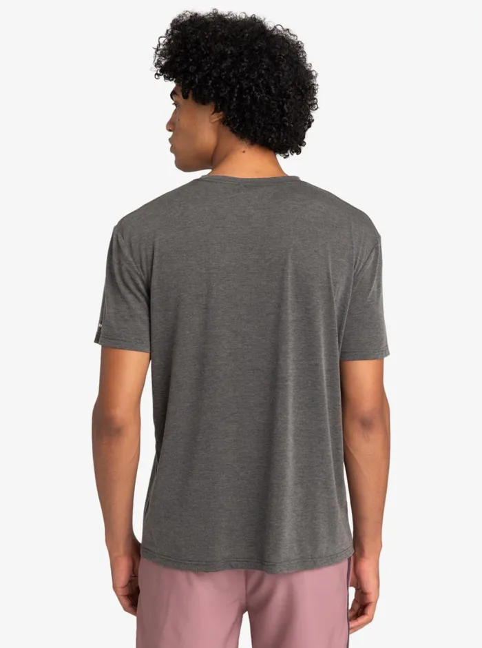 Quiksilver Coastal Run TShirt Black Heather Mens Tees Quiksilver Coastal Run TShirt Black Heather Mens Tees