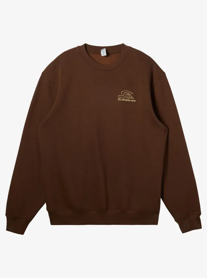 Quiksilver E Peace Out Crew Neck Sweatshirt Chestnut Mens Sweatshirts and Hoodies Quiksilver E Peace Out Crew Neck Sweatshirt Chestnut Mens Sweatshirts and Hoodies