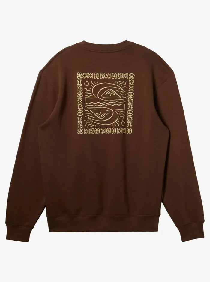 Quiksilver E Peace Out Crew Neck Sweatshirt Chestnut Mens Sweatshirts and Hoodies Quiksilver E Peace Out Crew Neck Sweatshirt Chestnut Mens Sweatshirts and Hoodies