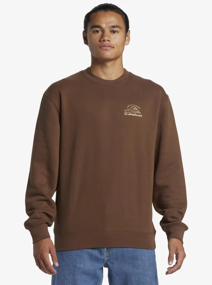 Quiksilver E Peace Out Crew Neck Sweatshirt Chestnut Mens Sweatshirts and Hoodies Quiksilver E Peace Out Crew Neck Sweatshirt Chestnut Mens Sweatshirts and Hoodies