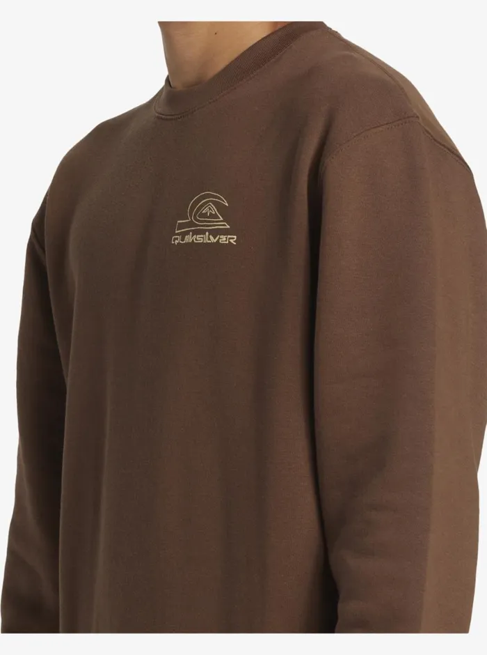 Quiksilver E Peace Out Crew Neck Sweatshirt Chestnut Mens Sweatshirts and Hoodies Quiksilver E Peace Out Crew Neck Sweatshirt Chestnut Mens Sweatshirts and Hoodies
