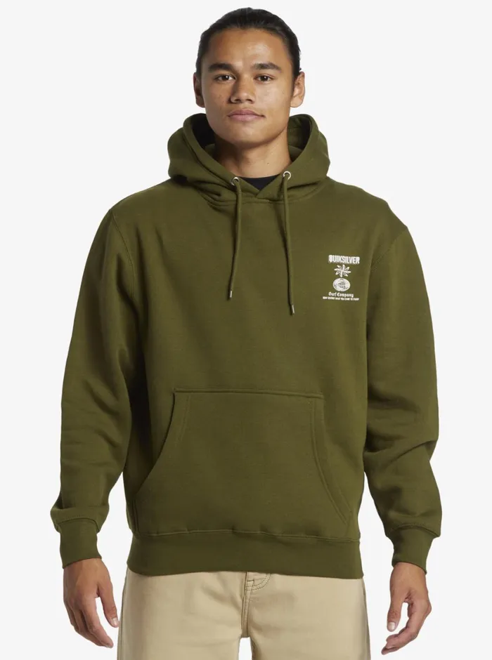 Quiksilver E Rockin Hoodie Pullover Sweatshirt Laurel Wreath Mens Sweatshirts and Hoodies