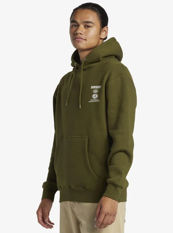Quiksilver E Rockin Hoodie Pullover Sweatshirt Laurel Wreath Mens Sweatshirts and Hoodies