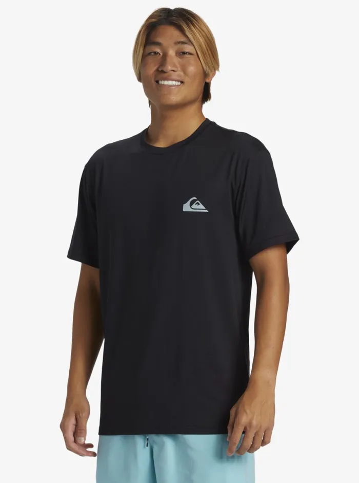 Quiksilver Everyday Surf Tee Black Mens Rashguards Quiksilver Everyday Surf Tee Black Mens Rashguards