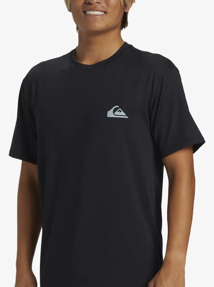 Quiksilver Everyday Surf Tee Black Mens Rashguards Quiksilver Everyday Surf Tee Black Mens Rashguards