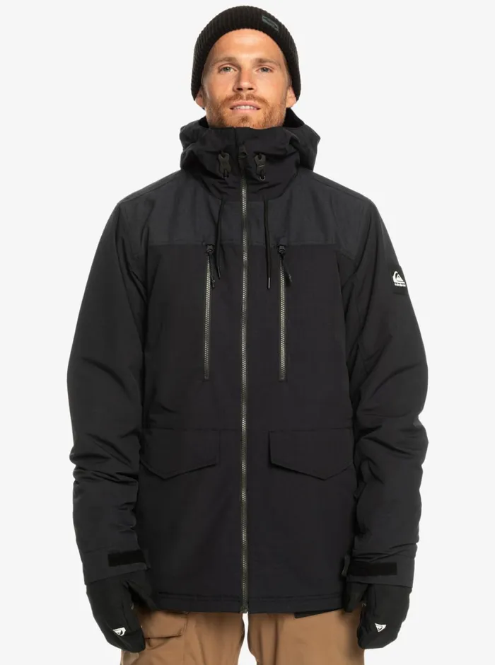 Quiksilver Fairbanks Technical Snow Jacket True Black Mens Snow Jackets