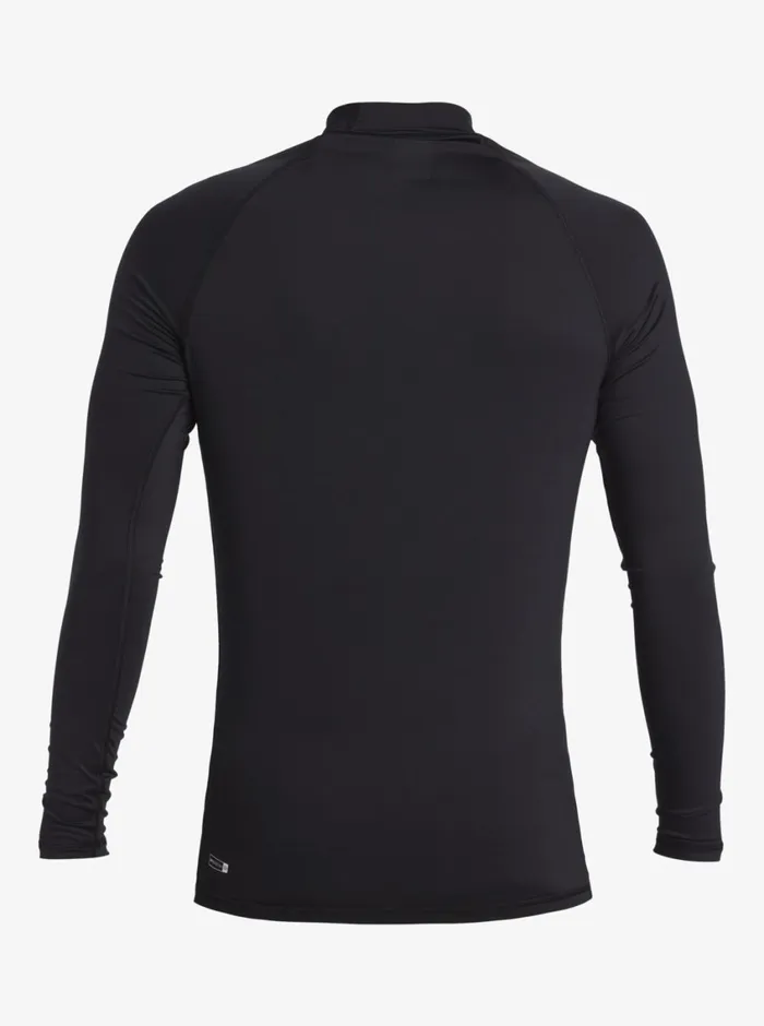 Quiksilver Hawaii Badge UPF50 Long Sleeve Surf Tee Black Mens Rashguards Quiksilver Hawaii Badge UPF50 Long Sleeve Surf Tee Black Mens Rashguards
