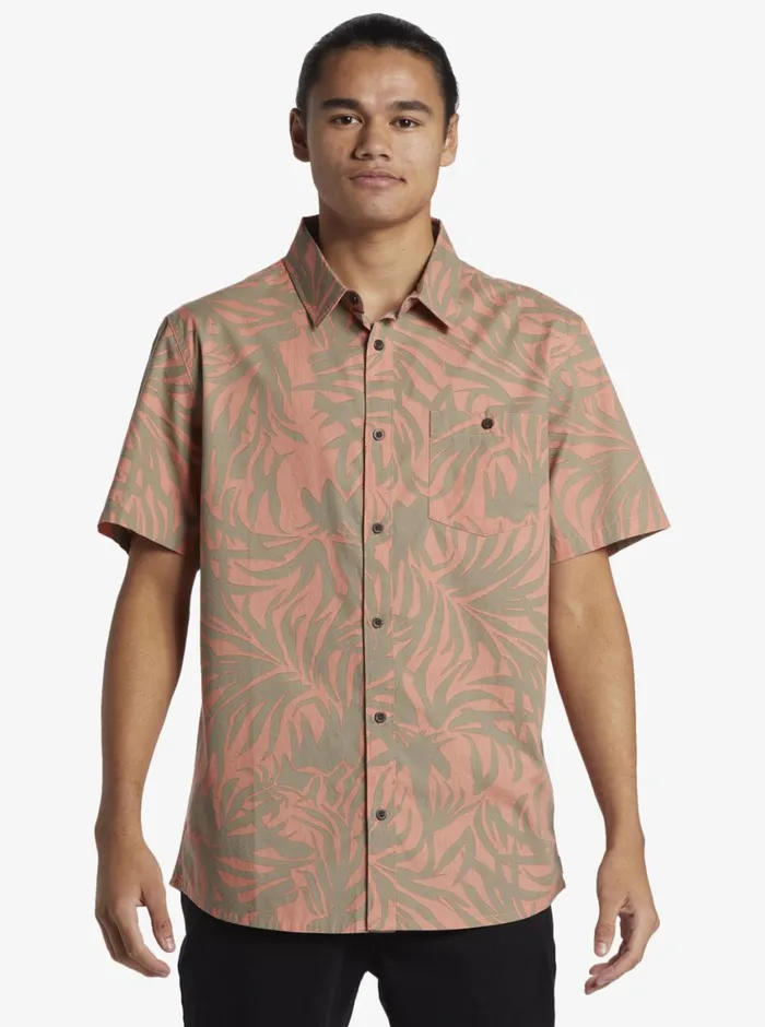 Quiksilver Hawaii Foliage Woven Hawaiian Shirt Canyon Clay Mens Shirts and Polos Quiksilver Hawaii Foliage Woven Hawaiian Shirt Canyon Clay Mens Shirts and Polos