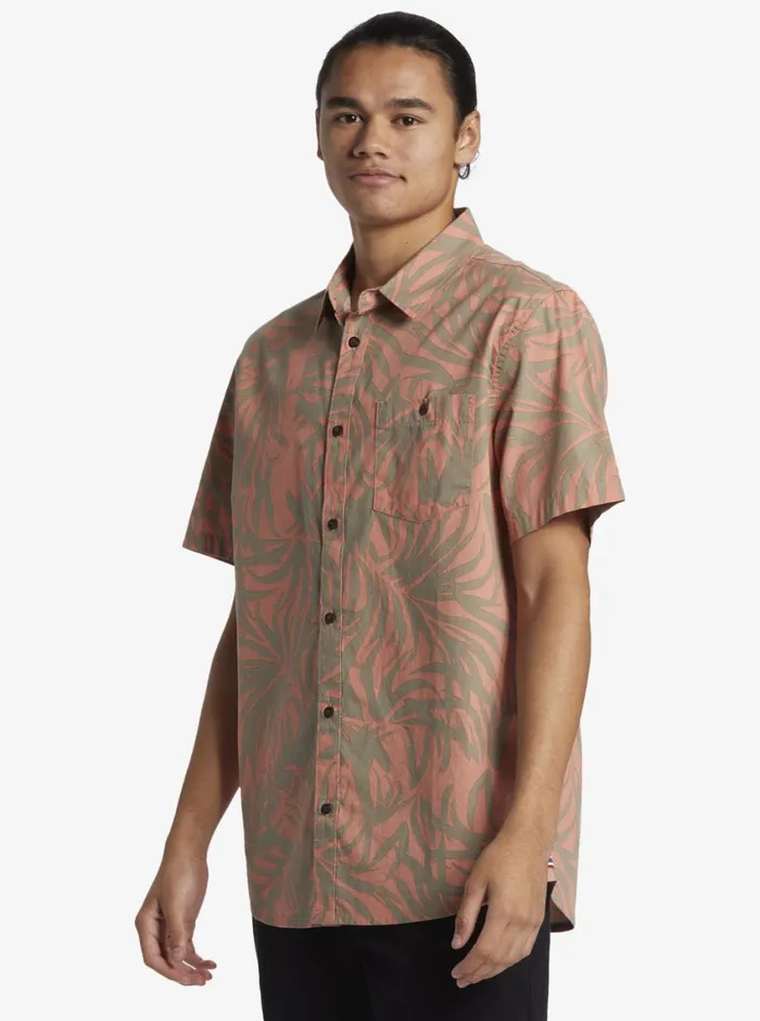 Quiksilver Hawaii Foliage Woven Hawaiian Shirt Canyon Clay Mens Shirts and Polos Quiksilver Hawaii Foliage Woven Hawaiian Shirt Canyon Clay Mens Shirts and Polos
