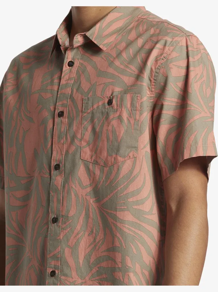 Quiksilver Hawaii Foliage Woven Hawaiian Shirt Canyon Clay Mens Shirts and Polos Quiksilver Hawaii Foliage Woven Hawaiian Shirt Canyon Clay Mens Shirts and Polos