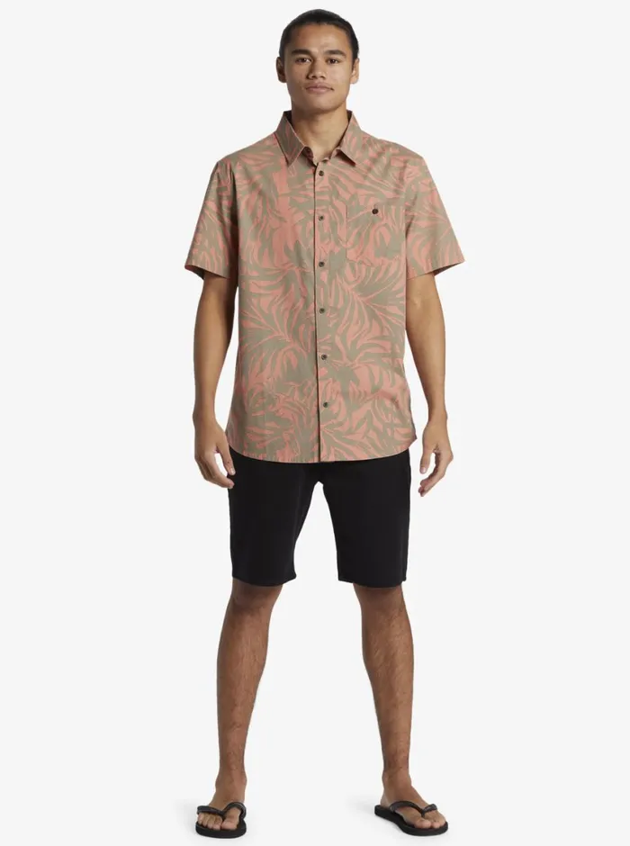 Quiksilver Hawaii Foliage Woven Hawaiian Shirt Canyon Clay Mens Shirts and Polos Quiksilver Hawaii Foliage Woven Hawaiian Shirt Canyon Clay Mens Shirts and Polos